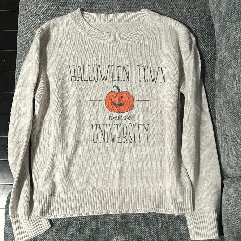 “Halloween town” knit style sweater